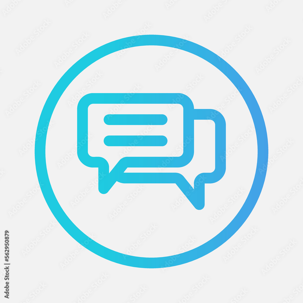 Chat icon in gradient style about essentials, use for website mobile app presentation Chat icon in gradient style about essentials, use for website mobile app presentation