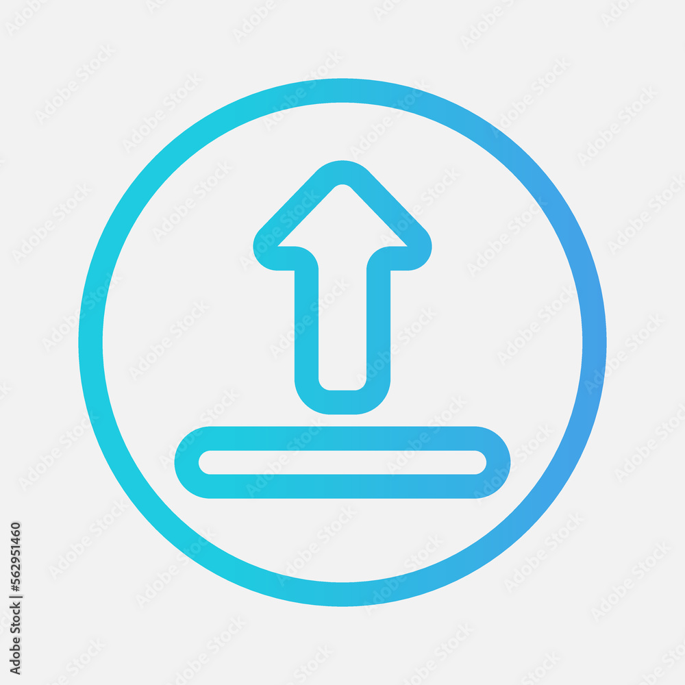 Upload icon in gradient style about essentials, use for website mobile app presentation Upload icon in gradient style about essentials, use for website mobile app presentation