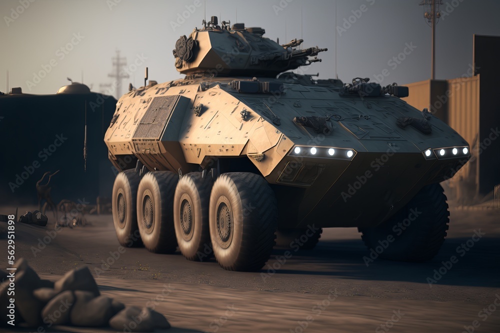 Military armour vehicle. Generative AI
Military armour vehicle. Generative AI