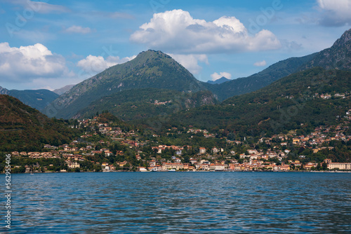 Lake Como in Italy. Natural landscape with mountains and blue lake © Maresol