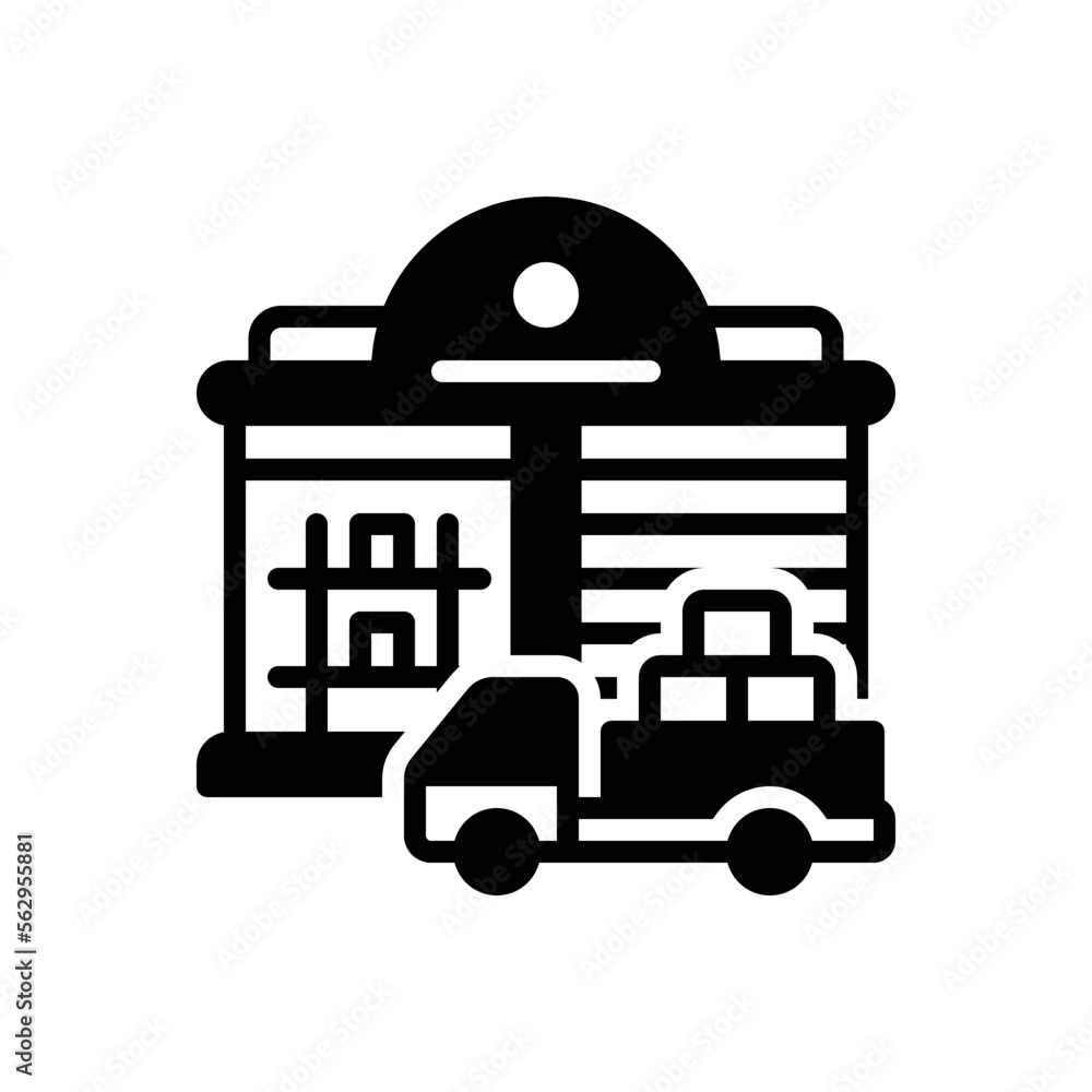 Black solid icon for supplies Black solid icon for supplies