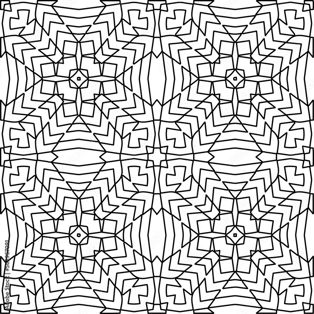 Stylish texture with figures from lines.
Abstract geometric black and white pattern for web page, textures, card, poster, fabric, textile. Monochrome graphic repeating design. Stylish texture with figures from lines.
Abstract geometric black and white pattern for web page, textures, card, poster, fabric, textile. Monochrome graphic repeating design.