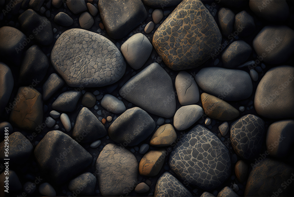 multicolor pebble stone rock surface background texture pattern, gray, generative ai multicolor pebble stone rock surface background texture pattern, gray, generative ai
