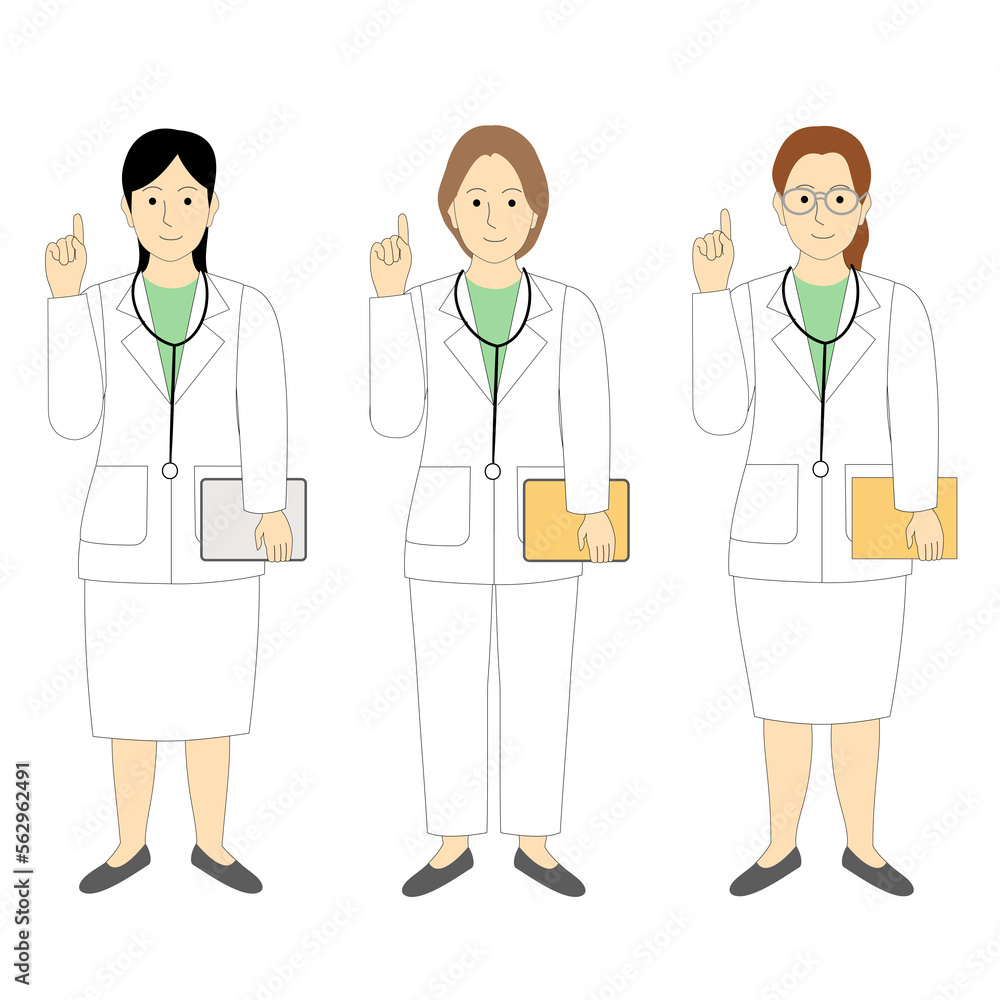 A group of female doctor, veterinarian giving a piece of advice A group of female doctor, veterinarian giving a piece of advice