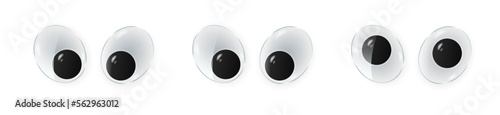 toy eyes cartoon safety wobbly flat style design vector