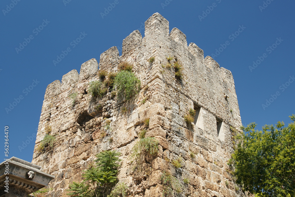 Fototapeta premium Antalya Old Town Walls in Antalya, Turkiye