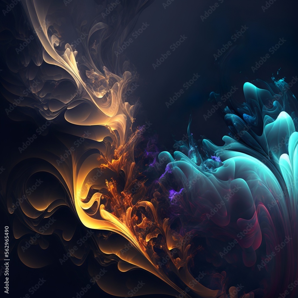 Fototapeta premium backgrounds, mysterious 3d, sharp, light effects sun fire geometric shape black