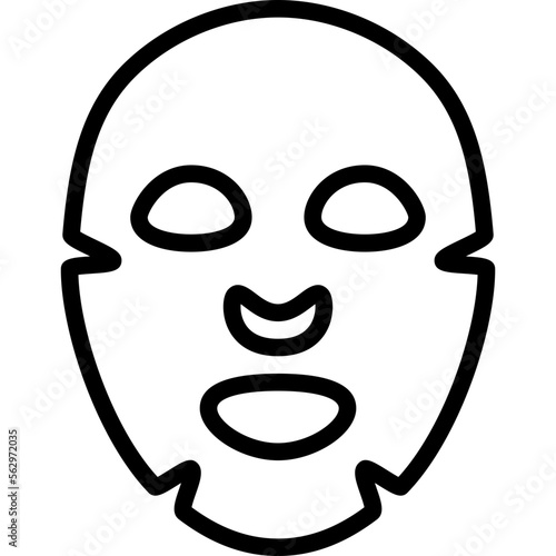 facial sheet mask outline icon