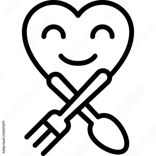 healthy food outline icon