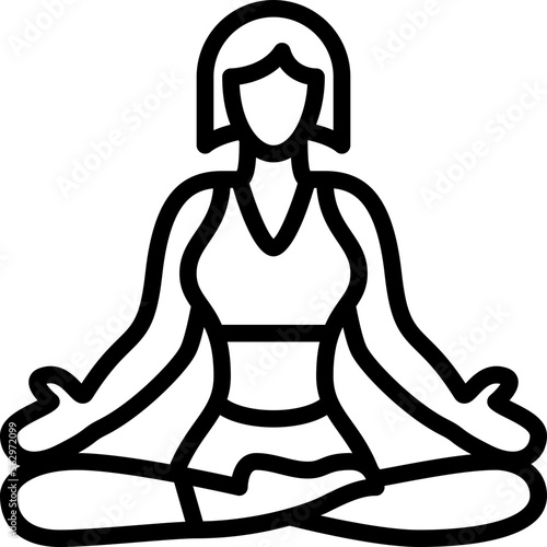 padmasana outline icon