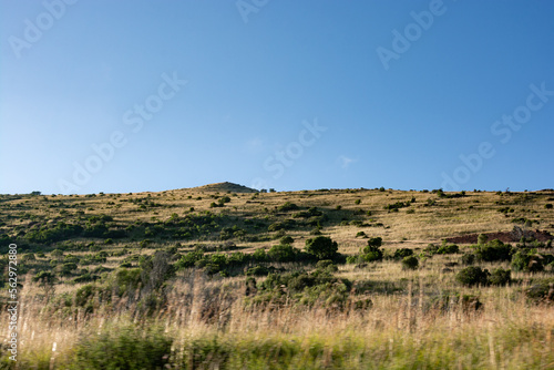 South Africa, Mountain Zebra National Park, landscape with sky
