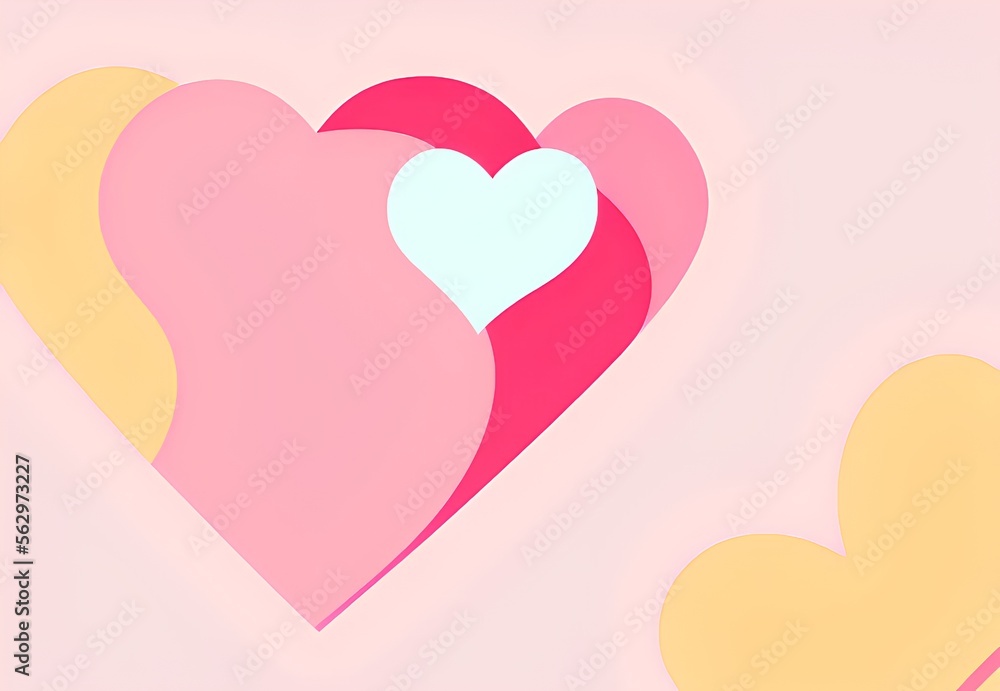 Generative AI,close-up of heart shape on pink background