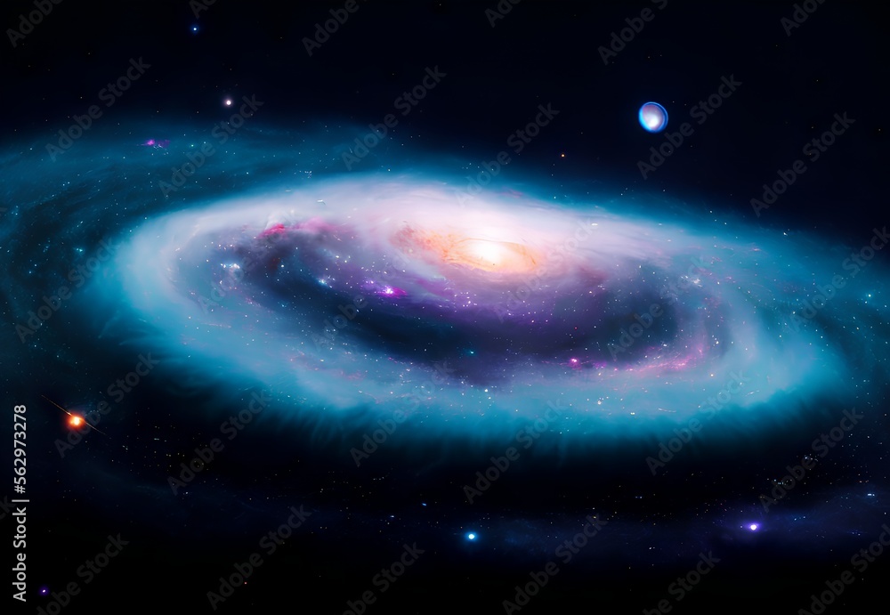 Fototapeta premium Generative AI,scenic view of star field at night