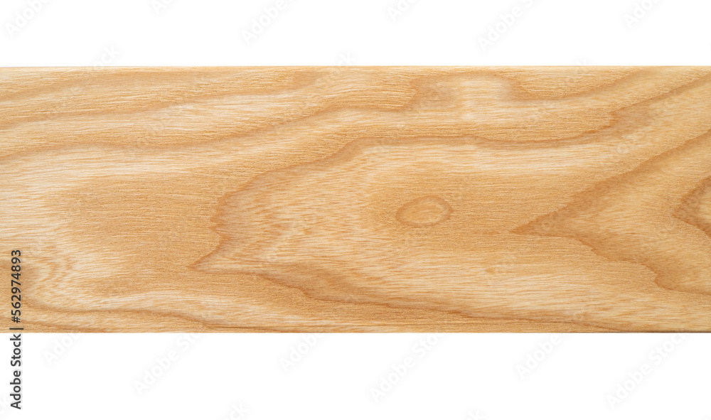 Long thin pine plank, board, timber isolated on white Long thin pine plank, board, timber isolated on white