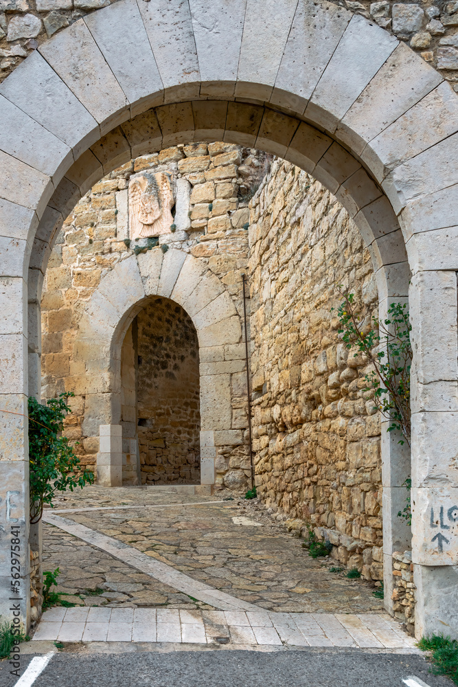 Puerta de la villa de Rello, medieval village, Soria, Castilla y León, Spain