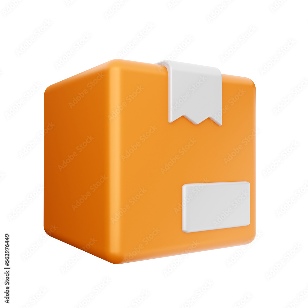 3d delivery box icon illustration render 3d delivery box icon illustration render