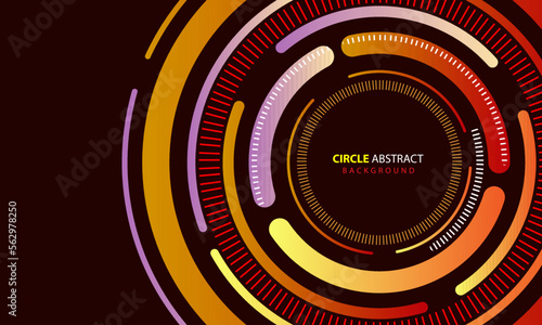 Abstract gradient 3d circle background. Template design for poster, banner, backdrop, flyer, etc. Vector illustration