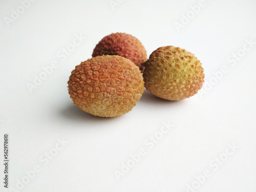 Exotic lychee, delicious ripe lychee fruit, close up, fruit harvest