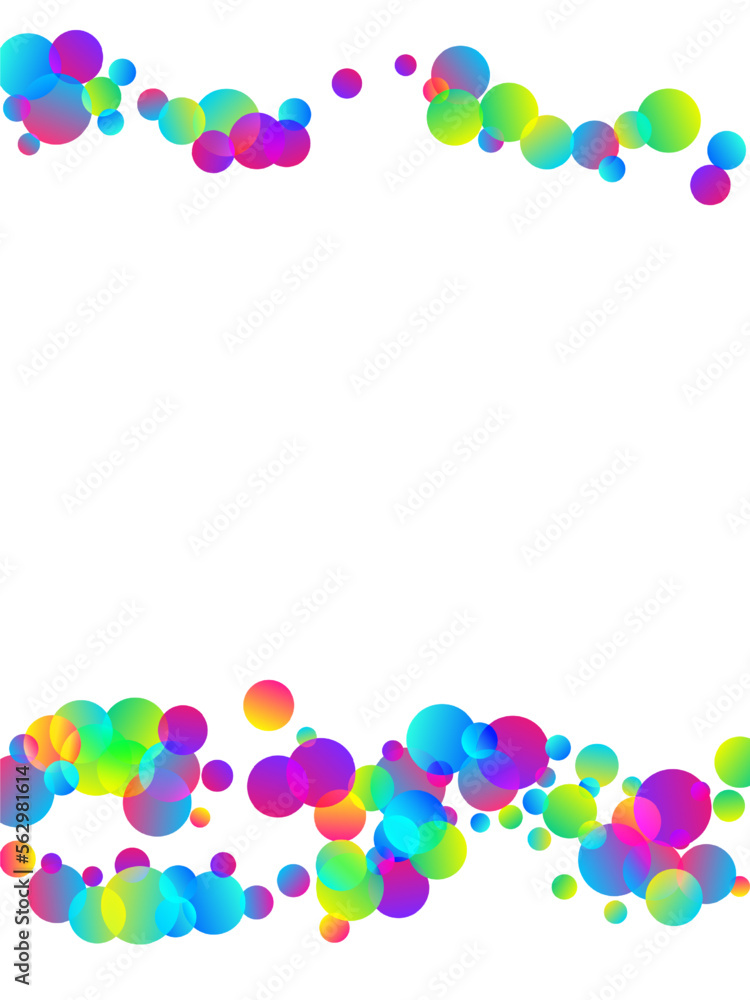 Luxury flying confetti scatter vector illustration. Rainbow round particles birthday vector. Cracker poppers falling confetti. Holiday celebration decoration background. Fun greeting.