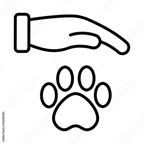 Animal Welfare Icon Logo Design Vector Template Illustration Sign And Symbol Pixels Perfect