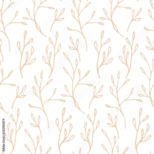 Daisy flower seamless pattern, pastel color background