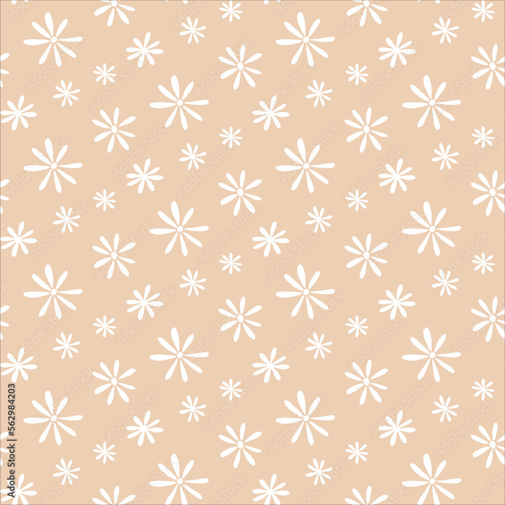 Daisy flower seamless pattern, pastel color background Daisy flower seamless pattern, pastel color background