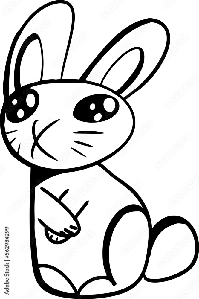 drawing of silhouettes of black rabbits, isolated drawing of silhouettes of black rabbits, isolated