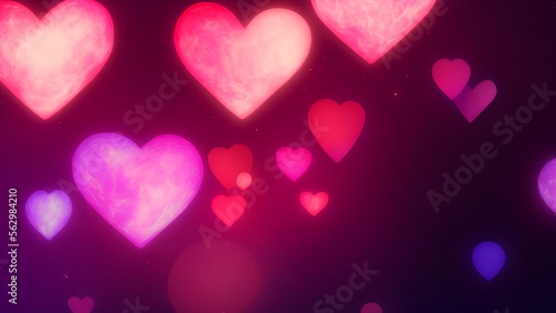 Generative AI close-up of heart shape on pink background