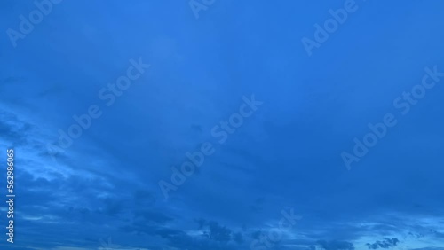 Afternoon unsettled weather with moon and stars rising time lapse