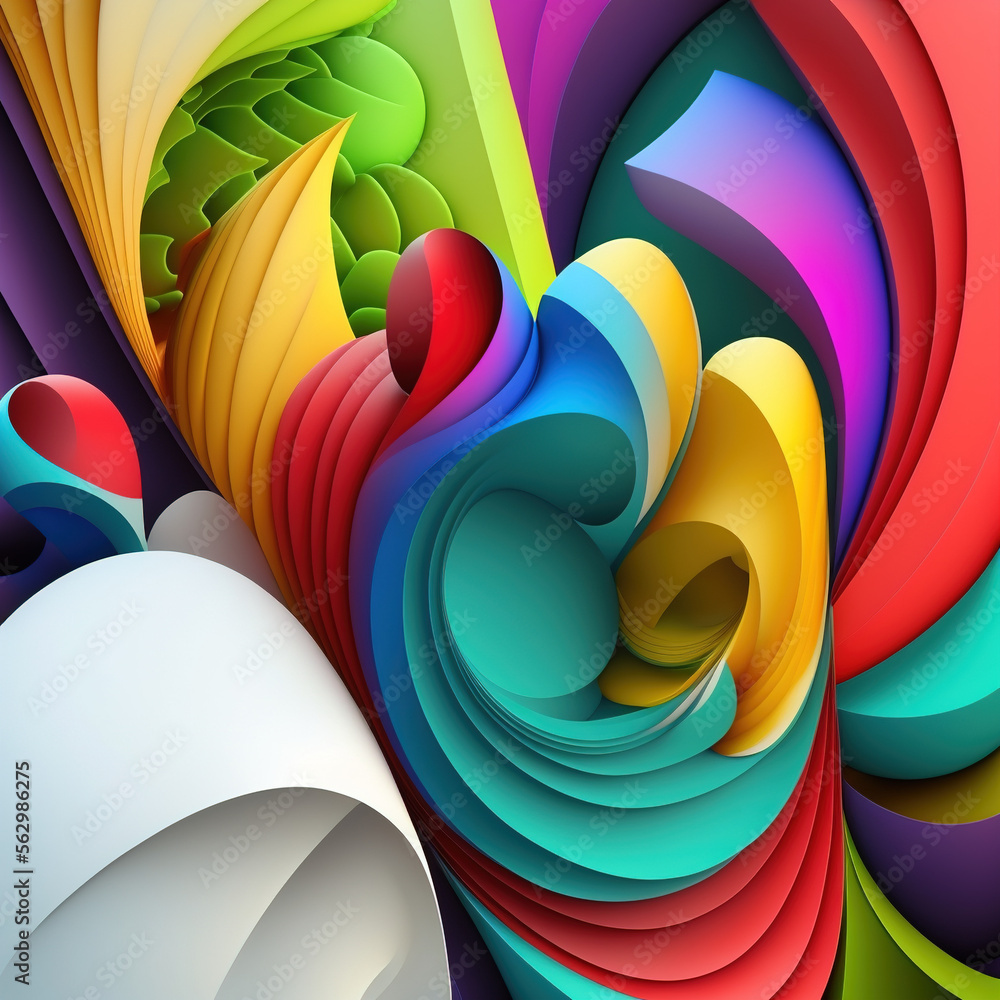 Naklejka premium Abstract banner 3D web colorful - generated by Generative AI