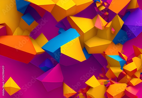 Generative AI full frame shot of multi colored abstract background  PPT  PPT template