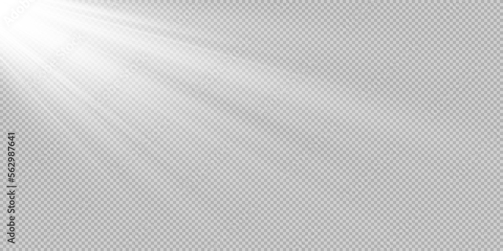 Obraz premium Vector transparent sunlight special lens flash light effect.front sun lens flash. Vector blur in the light of radiance.. Stock royalty free vector illustration. PNG