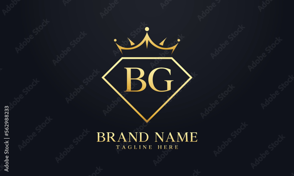 Diamond crown vector. Luxury queen logo for jewelry vector with letters Diamond crown vector. Luxury queen logo for jewelry vector with letters