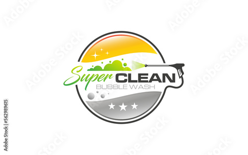 Illustration vector graphic of pressure power wash spray logo design template
