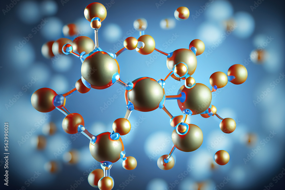 Abstract Molecule Background, Generative AI Abstract Molecule Background, Generative AI