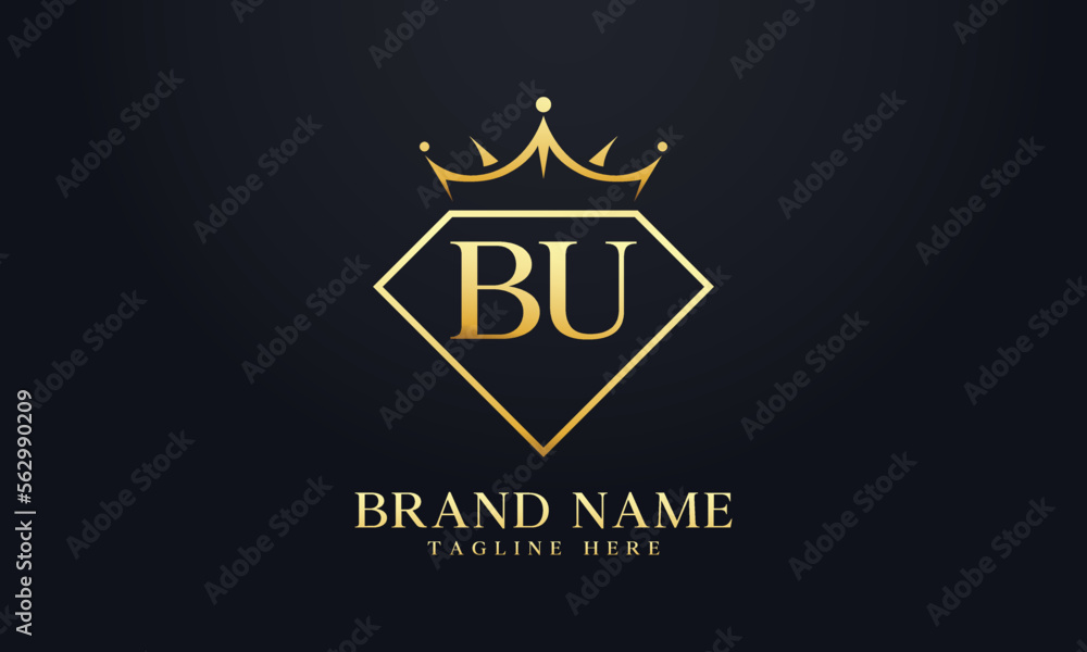 Diamond crown vector. Luxury queen logo for jewelry vector with letters Diamond crown vector. Luxury queen logo for jewelry vector with letters
