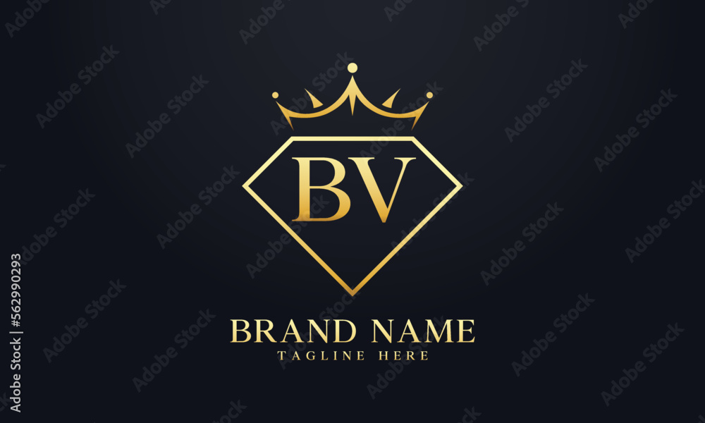 Diamond crown vector. Luxury queen logo for jewelry vector with letters Diamond crown vector. Luxury queen logo for jewelry vector with letters