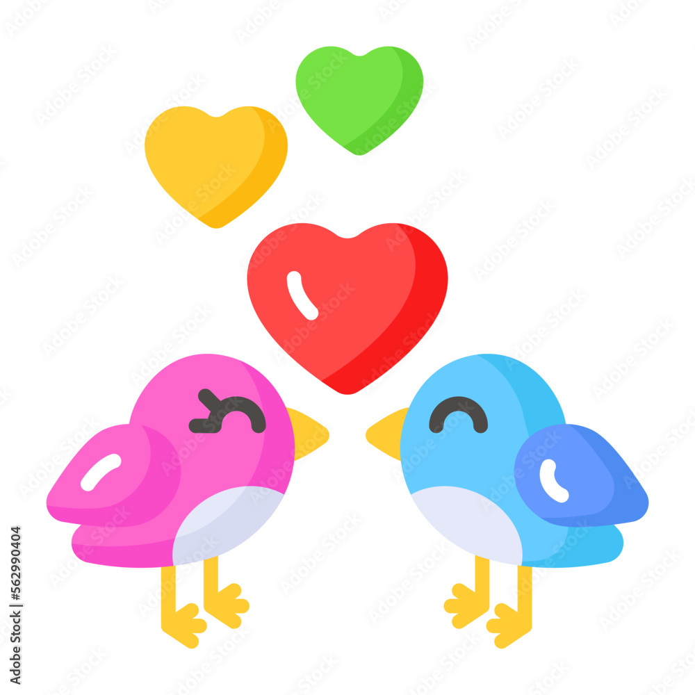 Beautiful vector icon of love birds, editable style Beautiful vector icon of love birds, editable style