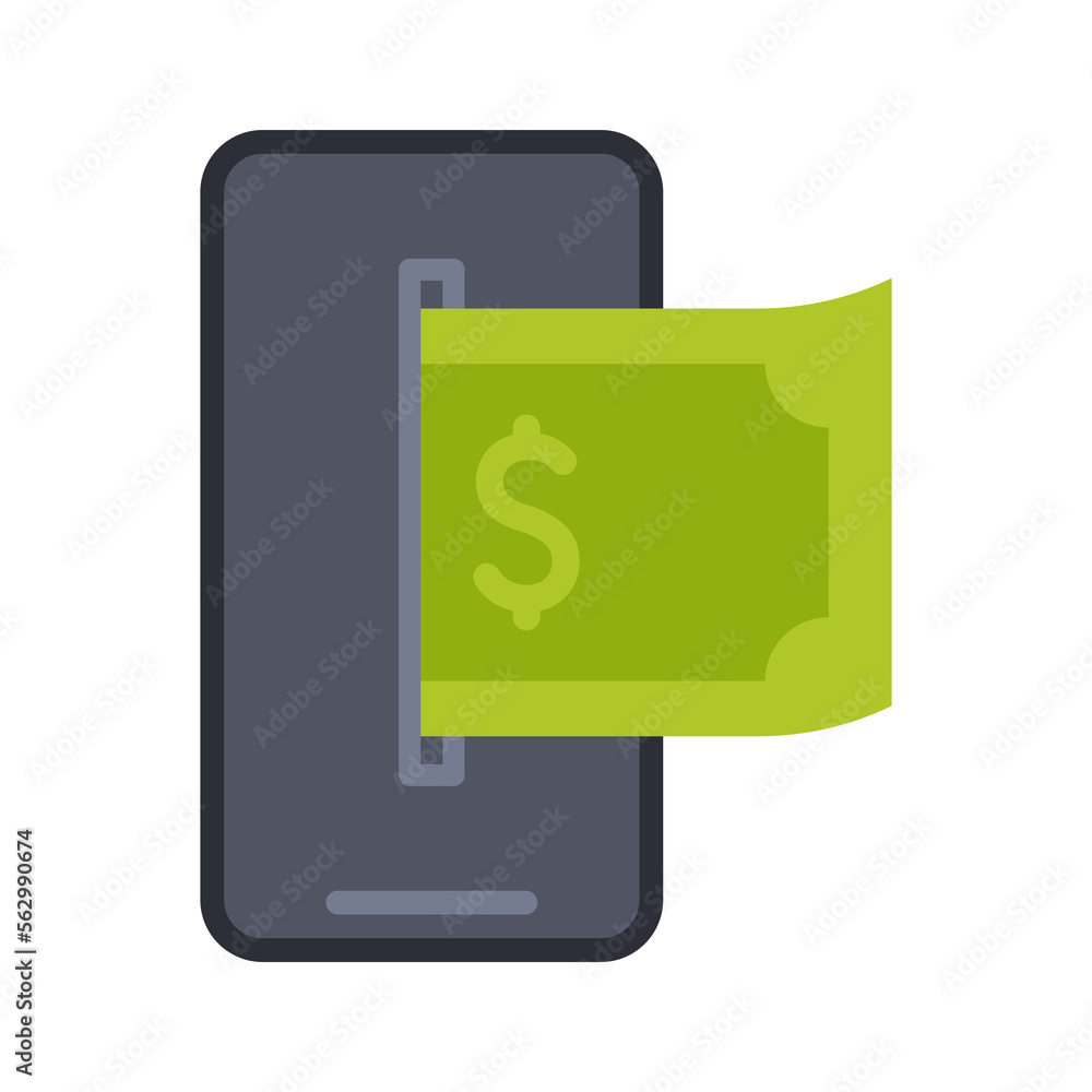 Mobile wallet icon. Internet banking concept. Wireless money transfer. Mobile Payment. Mobile wallet icon. Internet banking concept. Wireless money transfer. Mobile Payment.