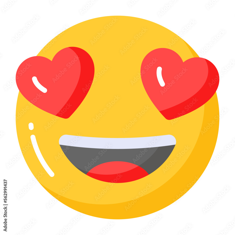 Emoji showing expression of love, romantic emoji