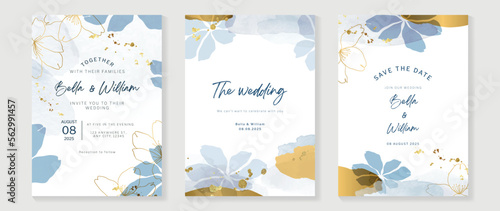 Foto Luxury wedding invitation card background vector