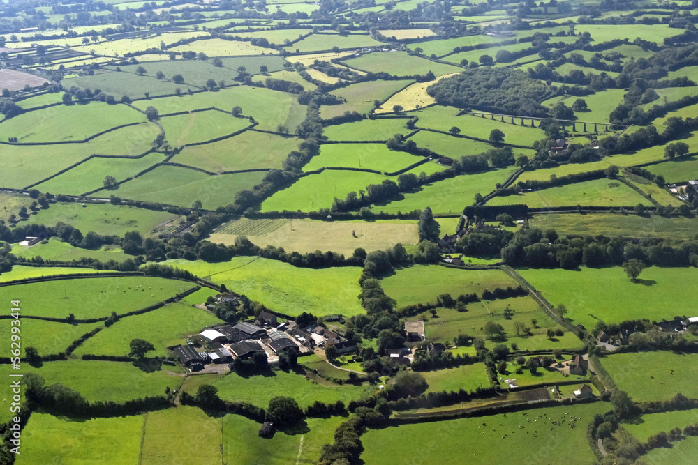 The counties  of Avon and Somerset from the air
