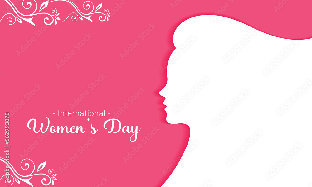 International happy women's day T-shirt, banner, poster, flyer, brochure, invitation card design template