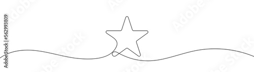 hand draw stars illustration in continuous line arts style vector