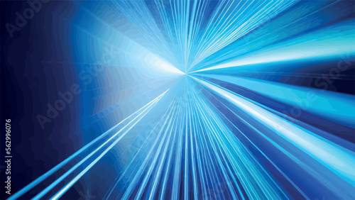 Vector Abstract, science, futuristic, energy technology concept. Digital image of light rays, stripes of lines with colored light, speed and motion blur on a multicolored background 