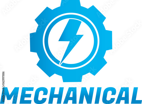 mechanical engineering logo design vector template
