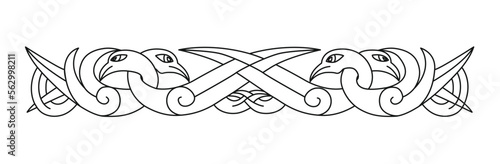 Celtic national style interlaced pattern isolated vector. Celtic knot vector illustration. Ancient nordic symbol.