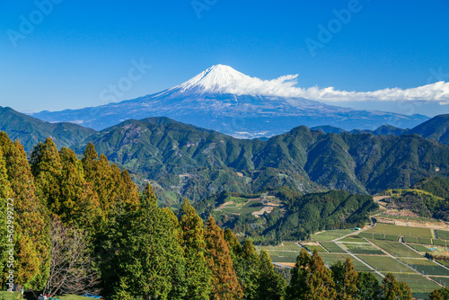 Mt. Fuji with mountains