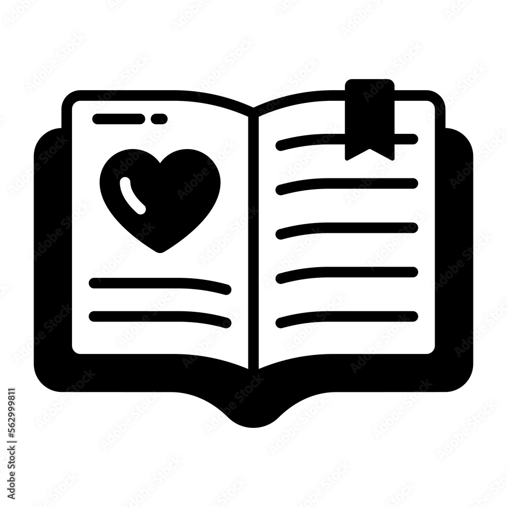 Premium vector design of romantic book, easy to edit Premium vector design of romantic book, easy to edit