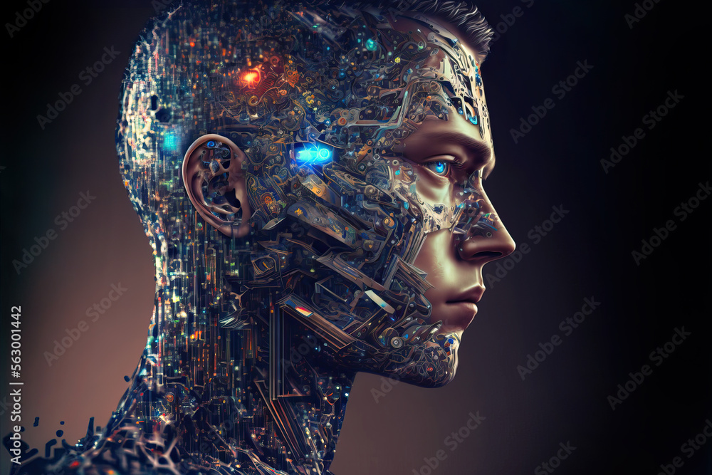 Artificial Intelligence Personality. Digital art Artificial Intelligence Personality. Digital art